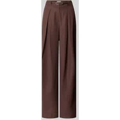 Stoffen broek van modalmix met riem
