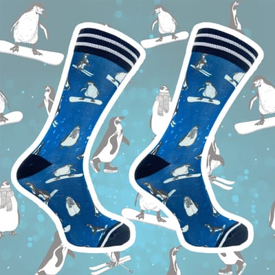 Sock My Feet Penguin - Grappige sokken heren - Maat 39-42 Pinguin - Vrolijke sokken - Grappige cadeaus - Socks First.