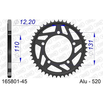 Tandwiel Afam 520 45 dents