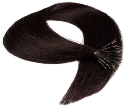 hair2heart Premium Nanoring Extensions Echt haar glad - 25 strengen 1 g 60 cm 5/0 middenbruin