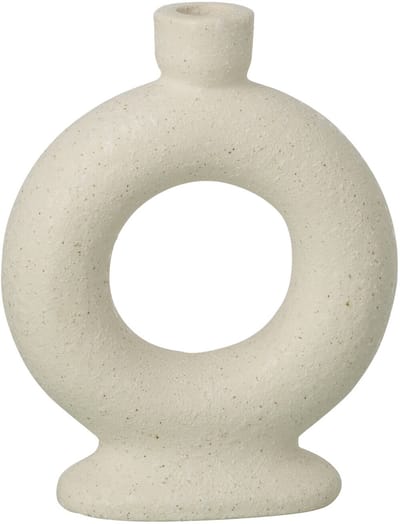 J-Line vaas Soliflore 1 Ring - steengoed - wit - small