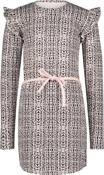 4PRESIDENT Meisjes jurk - Black pink aop - Maat 104 - Meisjes jurken