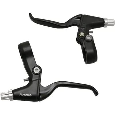 Paar aluminium 3-vingerige mountainbike remgrepen Newton V-Brake