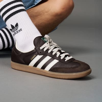 adidas Samba OG Donkerbruin Off White Gum Unisex Sneakers JR0891 35⅔ black
