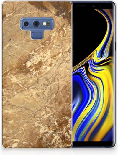 Samsung Galaxy Note 9 TPU Siliconen Hoesje Marmer Creme