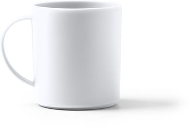 10 stuks witte herbruikbare PP mok 300 ml model Lino