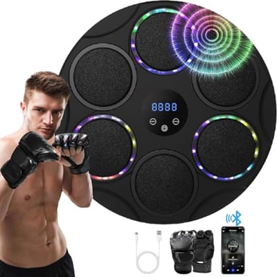 Kleurrijke Elektronische Bokstrainer met Bluetooth en Led-verlichting - Wandmontage