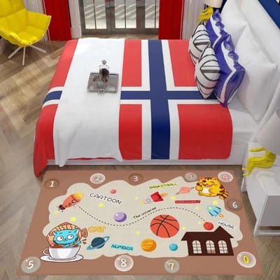 Zacht Hinkelspel Getallen Tapijt Vloermat Antislip Jongens Meisjes Peuter Educatief Loper Vloerkleed voor Speelkamer Slaapkamer Klaslokaal 100x150cm