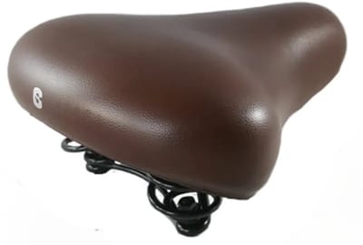 Selle Comfort cityfiets zadel donkerbruin met foamvulling, inclusief strop