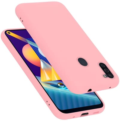 Cadorabo Hoesje geschikt voor Samsung Galaxy A11 / M11 in LIQUID ROZE - Beschermhoes gemaakt van flexibel TPU silicone Case Cover