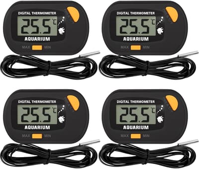Set van 4 Digitale Waterthermometers met Sonde voor Aquarium en Terrarium