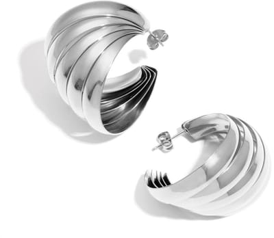 Oorbellen van roestvrij staal, geometrisch, casual, dagelijks, eenvoudig, serie, damessieraden
