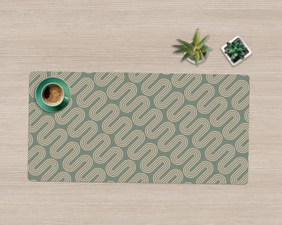 Coloray Bureau Onderlegger - Pasta draadpatroon Bureaumat - 90 cm x 45 cm - Beige Bureau Onderlegger - Onderlegger Bureau - Bureau Onderlegger Groot - Bureau Onderlegger XXL - Computer Mat