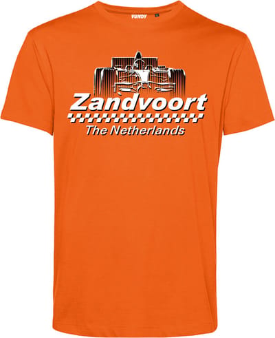 T-shirt Car Zandvoort The Netherlands | Formule 1 fan | Max Verstappen / Red Bull racing supporter | Oranje | maat XS