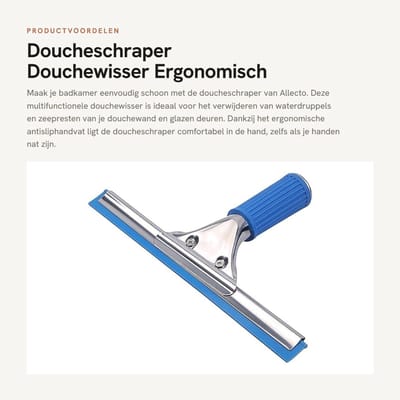 Dailygoods- Douchewisser Ergonomisch - Vloertrekker Badkamer - Douchewisser Uitschuifbaar - Antislip Handgreep - Glaswisser - Waterdicht