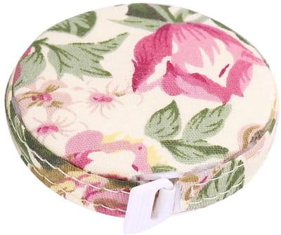 Meetlint Lichaam - Naai meetlint - Kleding Maken - Automatisch oprolbaar - 150 cm - Roze bloemen