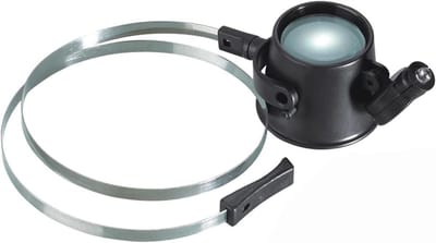 Allecto Plus - Hoofdband Vergrootglas met LED-verlichting en 15x Vergroting voor Reparatie en Precisie Werkzaamheden.