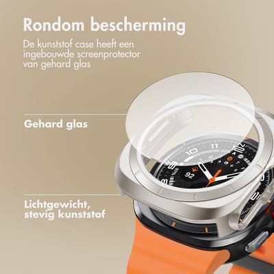 Screen protector - Geschikt voor Samsung Galaxy Watch Ultra (2024/2025) - Full Cover Hard Case / Beschermend Hoesje - Sterrenlicht