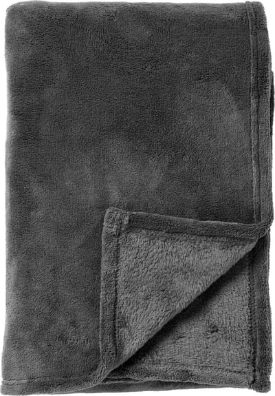 Dutch Decor - OWEN - plaid 130x160 cm - coral fleece deken - heerlijk zacht - Charcoal Gray - antraciet