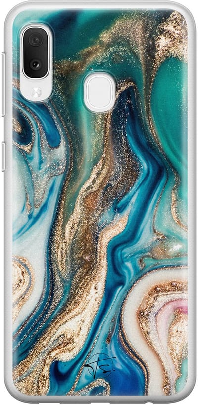 Hoesje geschikt voor Samsung Galaxy A20e - Magic marble - Soft Case - TPU - Marmer - Multi - Mooie Telefoonhoesjes