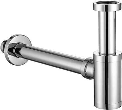 Wastafel Sifon - Afvoerpijp Geurafscheider - Badkamer Organisatie - Afneembaar Reinigbaar Ontwerp - 1 1/4 Inch - Zilver