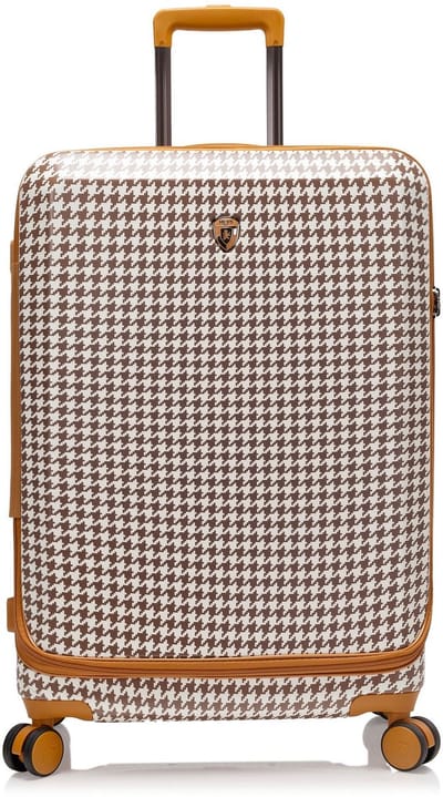 Heys EZ Fashion 4 wielen Trolley M 66 cm met uitbreidingsplooi - Harde bagage - TSA slot - brown houndstooth