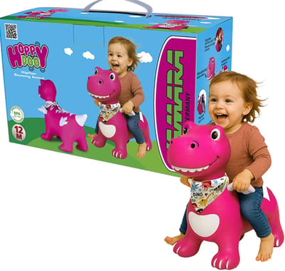 Jamara Skippybal - 466008 Skippydier Dino met Vleugels - Roze - Junior met Pomp