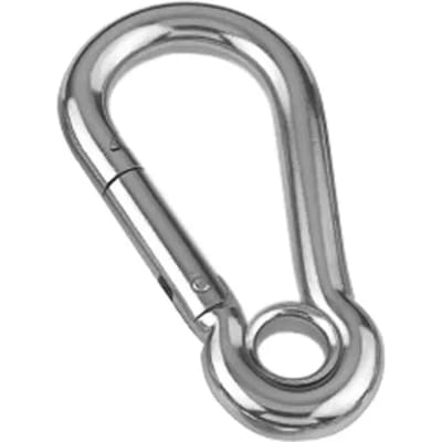 Seilflechter Musketonhaak - Rvs 316 - Met Gesloten Oog - 4x40mm