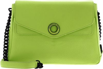 MANDARINA DUCK Leren Schoudertas Mellow Neon Dressy Bag Acid Lime Neongroen