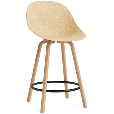 Normann Copenhagen Mat barstoel Hout - hennep - NormannCopenhagenFootrestBlack - 65 cm