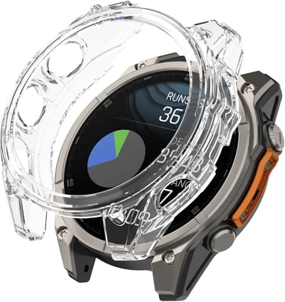 Stravo Soft Case Sport Hoesje voor Garmin Fenix 8S (43MM) / Fenix 8S Solar (43MM) – TPU Materiaal Bescherming – TPU Case Protectie en Beschermhoes voor Garmin Smartwatches (Transparent)