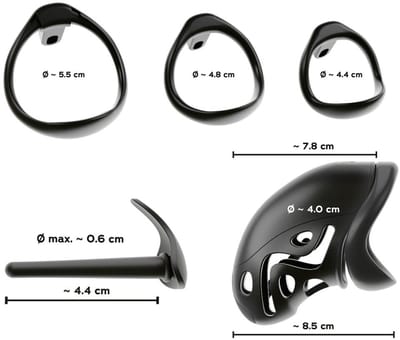 Penis Kooi Met Dilator Voor Extra Urethrale Stimulatie - Kuisheidkooi Met 3 Maten Ringen - Chastity Voor Langdurig Gebruik