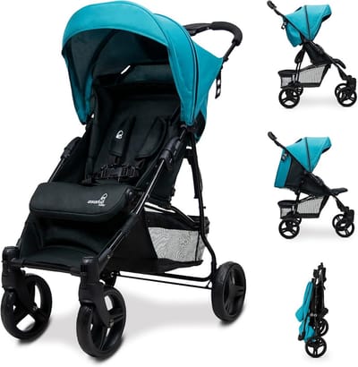 Kinderwagen - Buggy Reiswieg - Baby Vervoeren - Inklapbaar met één hand - Vanaf 6 maanden tot 17 kg - Petrol