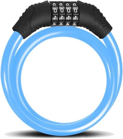 Cijferslot Scooter - Fietsbeveiliging - Diefstal Voorkomen - Robuust Gelegeerd Staal - 60 cm - Blauw