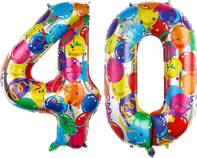 Cijfer Ballonnen Ballon Cijfer 40 Verjaardag Versiering Feest Helium Ballonnen Cijferballon Folieballon Kleur Xl Formaat