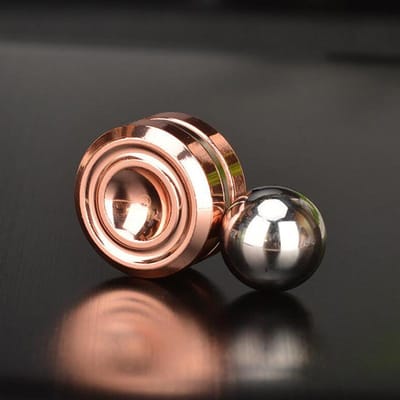 Volwassen Bureau Stressverlichter Metalen Fidget Speeltje - Decompressie Hypnose Roterende Gyroscoop Vingertop Kinematische Ronde Spinner Kindercadeau