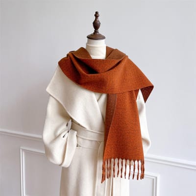 Écharpe Carreaux en Cachemire de Luxe pour Femme Châle Chaud d'Hiver et Bandeau Enveloppant Pashmina Foulard Carré Épais Couverture Poncho 30x180cm gray