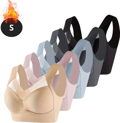 Bovista BH Set Zonder Beugel - Zonder Bandjes - Push-up Bh's - Comfort Beha - Comfortabel - Sterk - Dames - 5 Pack - Gemengd - Maat S