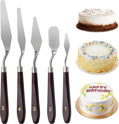 La'Moussawi ® Uitgebreide Set van 5 Bakgereedschappen voor Taartdecoratie en Meerzijdig Keukengebruik