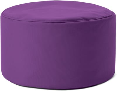 Lumaland Zitzak poef | Compacte zitzak met 3-in-1-functie: comfortabele poef, handig tafeltje en stijlvolle voetenbank voor binnen en buiten | Met flexibele EPS-vulling | Ø 25 x 45 cm