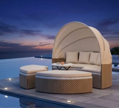 Rotan Loungebed Tuin 150x140x55 cm - 150x140x55 cm - Medahomestore