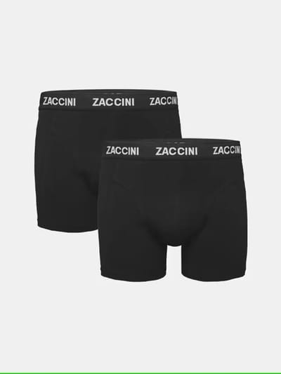 Zaccini Cotton Stretch Boxershorts - Zwart - 2 stuks - Heren onderbroeken - Boxer - 95% Katoen - Maat S