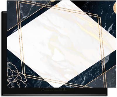 KitchenArt - Glamour Marble - Inductie Beschermer - 76x51.5 cm - Kookplaat Beschermer - Luxe Afdekplaat Inductieplaat - Anti-slip & Oprolbaar - Beschermmat Inductiekookplaat