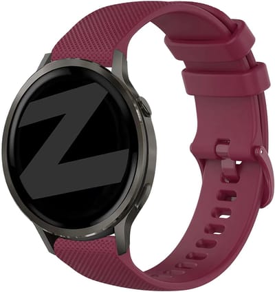 Bandz Siliconen 'Premium' bandje geschikt voor Garmin Vivoactive 6 / 5 / 3 / Vivomove / 3 / HR / Style / Luxe / Sport / Trend / Forerunner 645 / 570 / 245 / 170 / 165 / 70 / 55 / Venu / SQ / SQ2 / 2 Plus / Approach S12 / S40 / S42 / S44 - Wijnrood