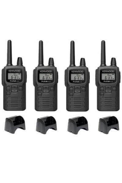Set van 4 Kenwood PKT-300 ProTalk XLS IP52 PMR446 mini portofoons