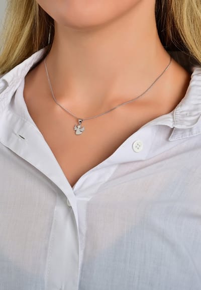 AKZENT Akzent dames hanger Elisa 925/- Echt Zilveren Hanger zonder ketting "Elisa", Engel met