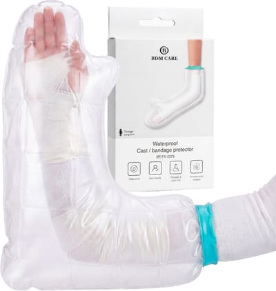 BDM CARE® Waterdichte Gipshoes voor Arm — Volledig Droog bij Douchen, Baden & Zwemmen — Lang & Ruim Model | Geschikt voor Alle Leeftijden