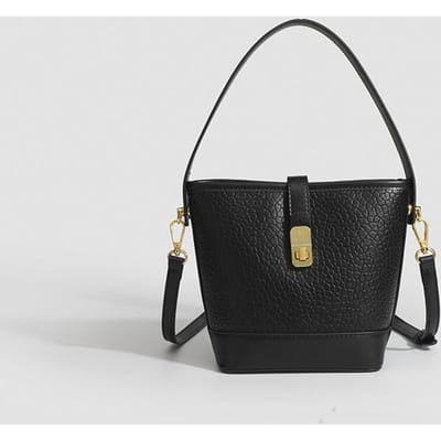 Niche Design Dames Tas Emmer Tas Crossbody Tas Pendelaar Alle Mode Lychee Print Handtas Schoudertas black