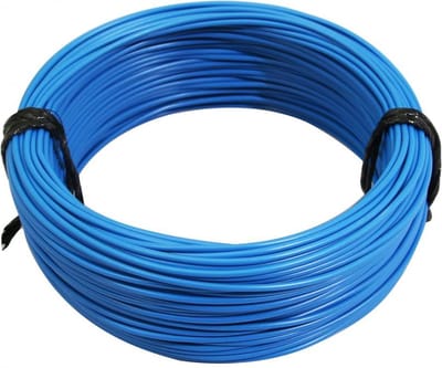 Bobine fil électrique bleu multibrin 12/10 1.00mm² x 50m faisceau pour moto cyclo