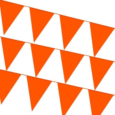 6 Grote EK Oranje vlaggenlijn 10 meter